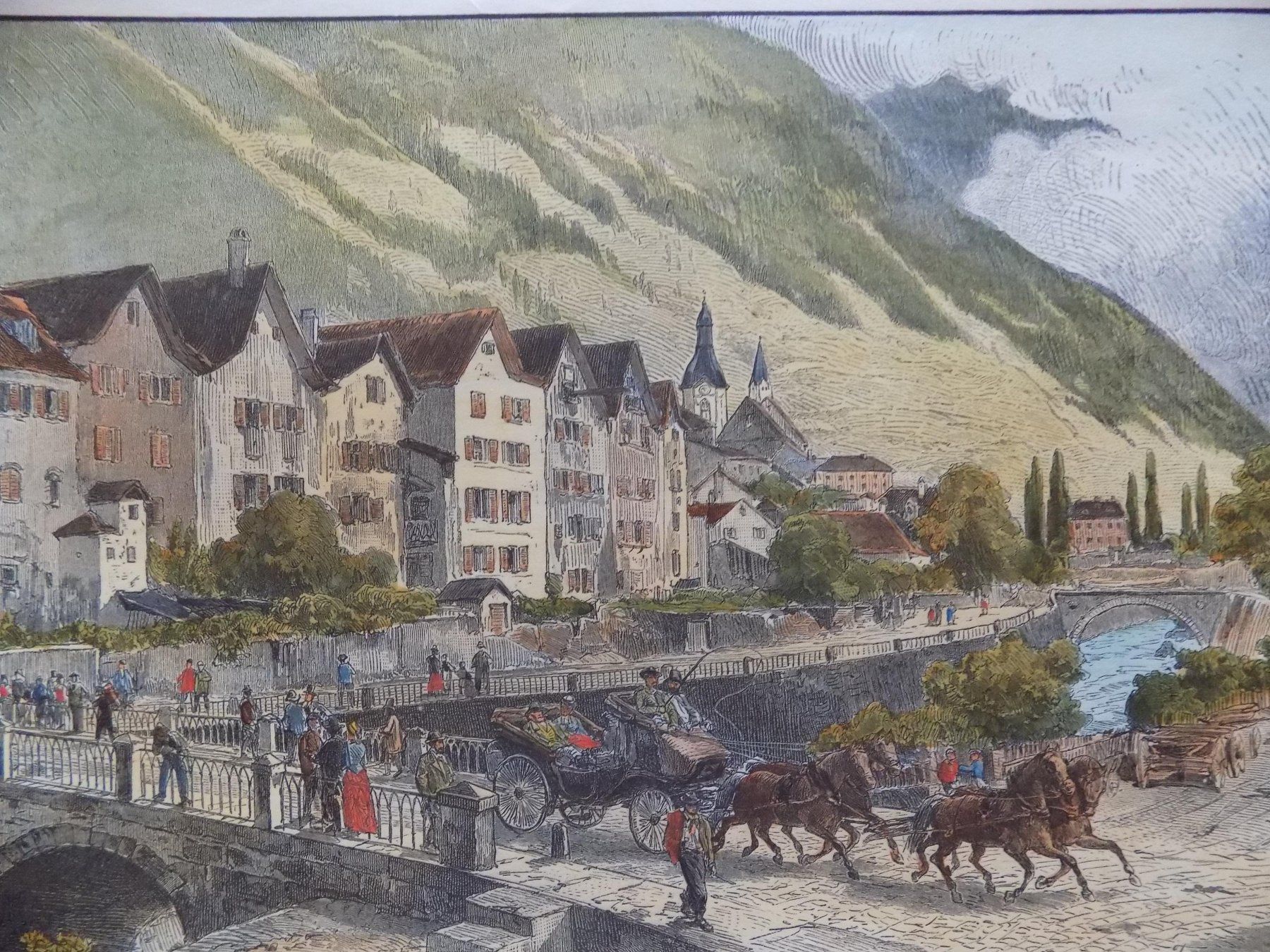 Incisioni: Chur vom Hotel Steinbock aus – Usato da Risch venduto da Antikfee 1