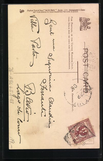 Cartoline postali: sign. Eraham Hyde: Chinese mit Fächer n – Usato da Berlin venduto da bartko-reher 1