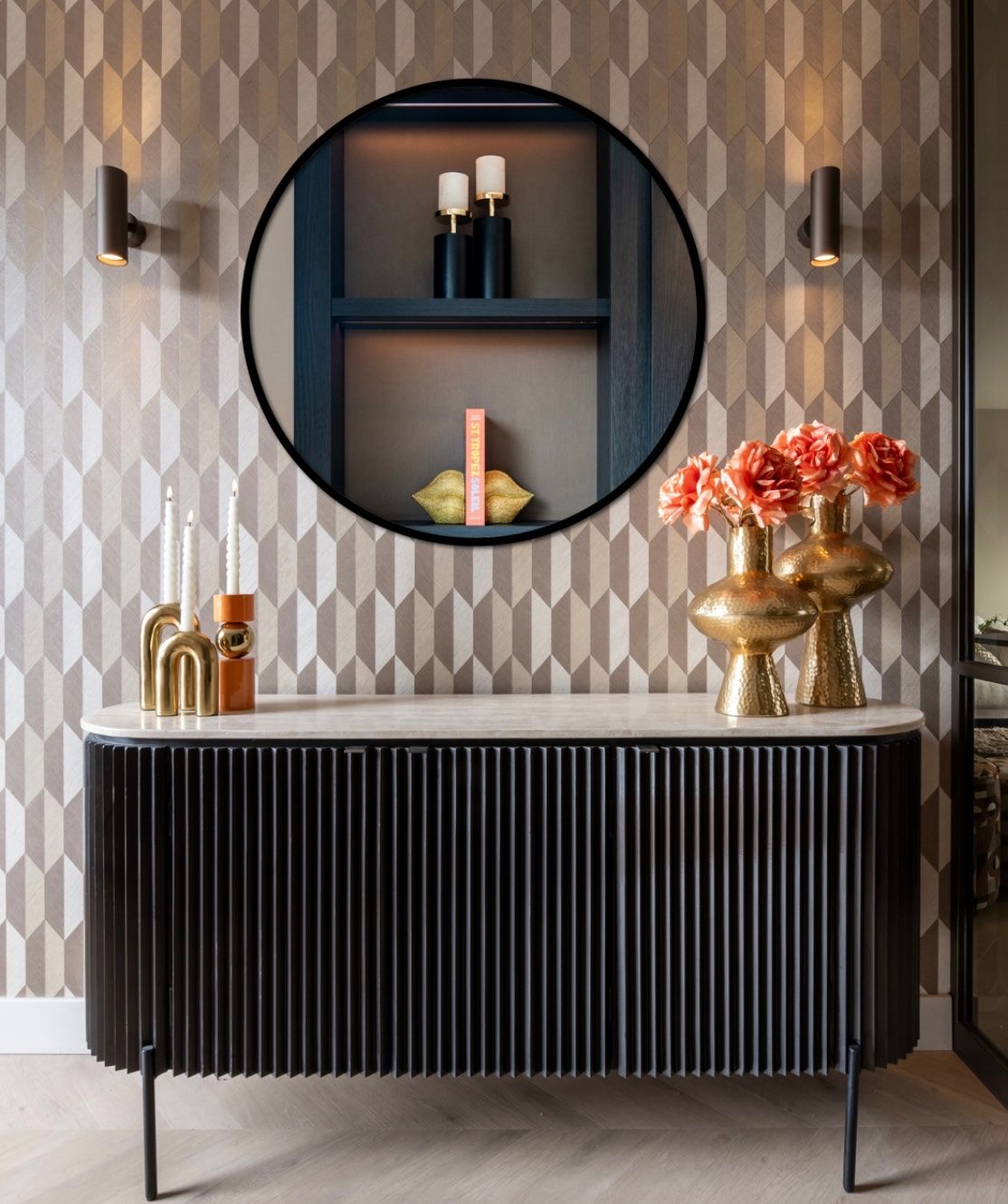 Cassettiere: RICHMOND INTERIORS* Sideboard Hampton dark brown – Nuovo e nell'imballaggio originale da Ruswil venduto da Miami-2026
