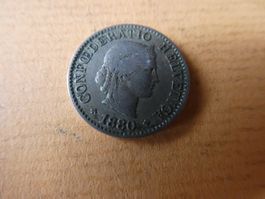 Schweiz 1880, 5 Rappen