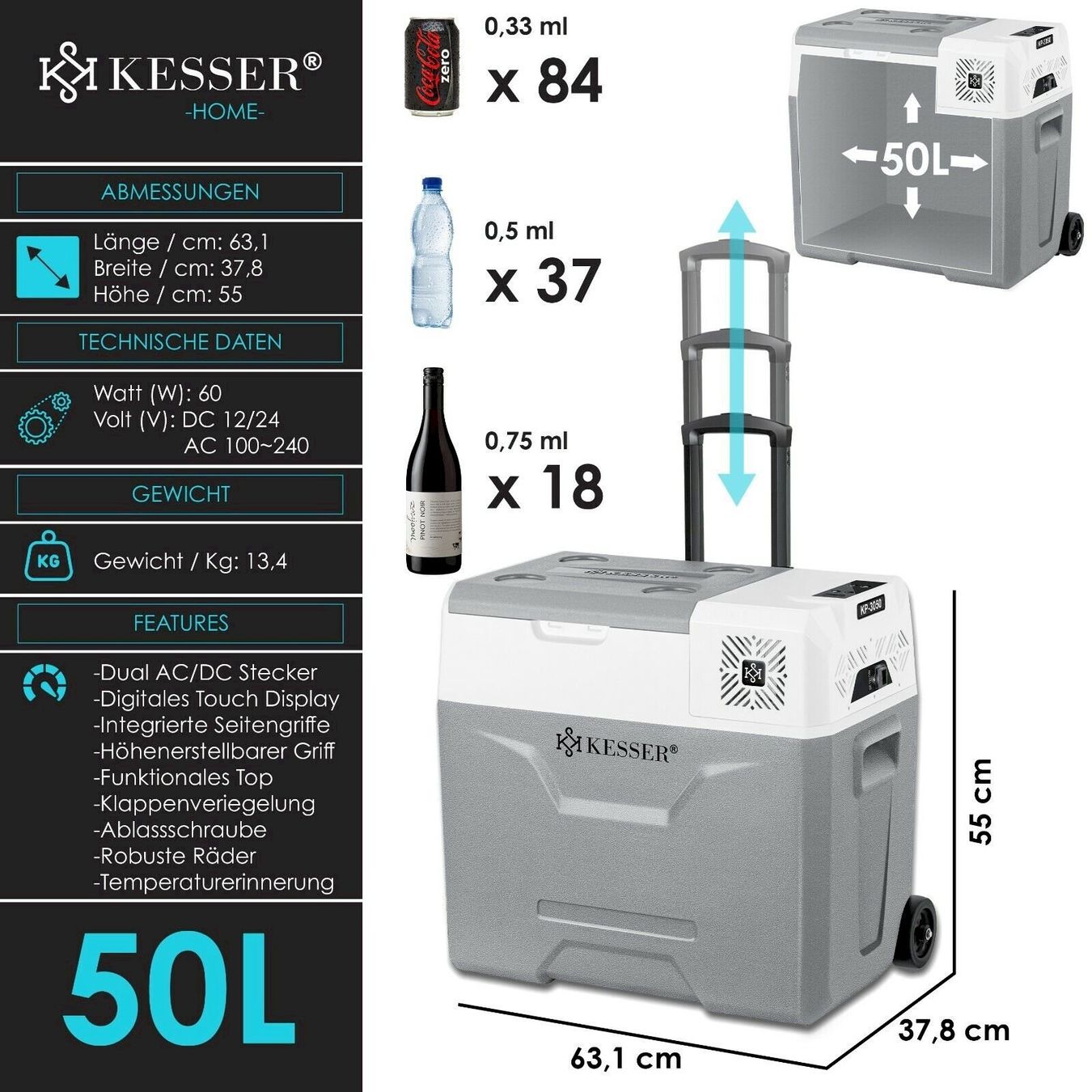 Kühlschränke & Kühlen: Kompressor Kühlbox elektrisch 50L DC/AC – Neu und originalverpackt aus Bottighofen von zaap 8