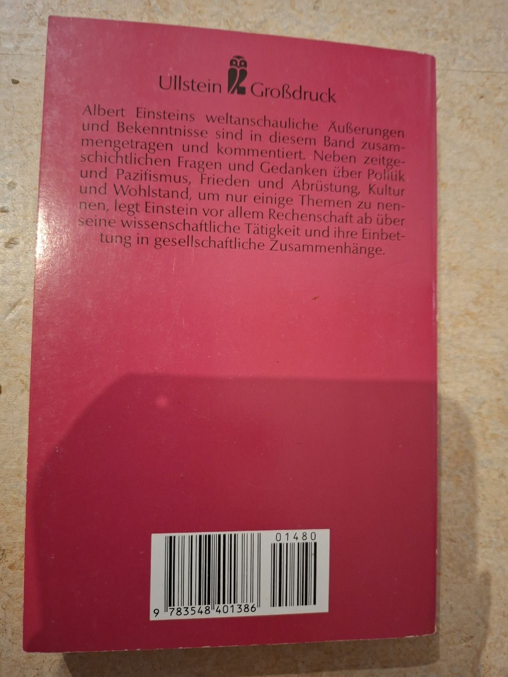 Libri: Albert Einstein Mein Weltbild Ullstein Taschenbuch Ok. 1991 – Usato da Klingnau venduto da vollmond36 1