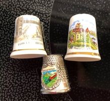 3 Stück Fingerhüte mit diversen Souvenir-Motiven