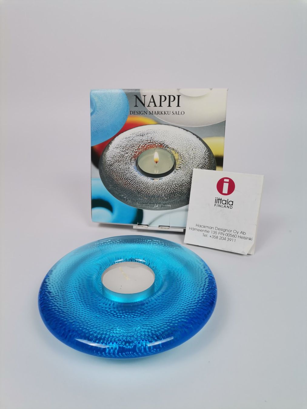 Iittala Alle Dekorationen: IITTALA Nappi Teelicht blau – Neu (gemäss Beschreibung) aus Schaffhausen von Restwert_SH