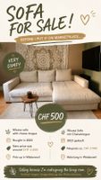 Grosses Ecksofa mit Chaiselongue – 270 cm – sehr bequem