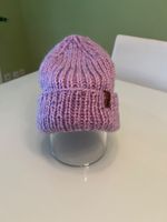 NEU Wolle Mütze mit mohair lila Gr. M