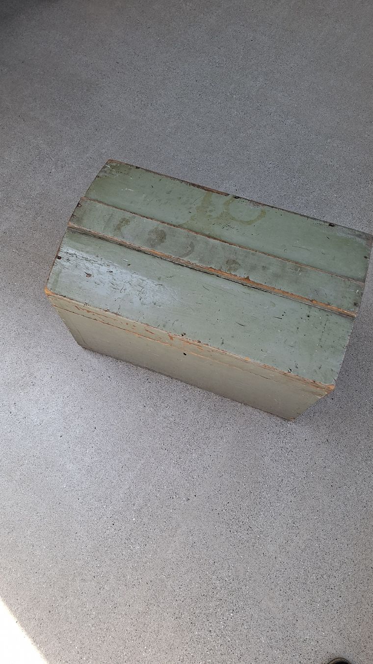Truhen: Truhe Holz grün bemalt ca. 50 cm – Gebraucht aus Rodersdorf von trueegg
