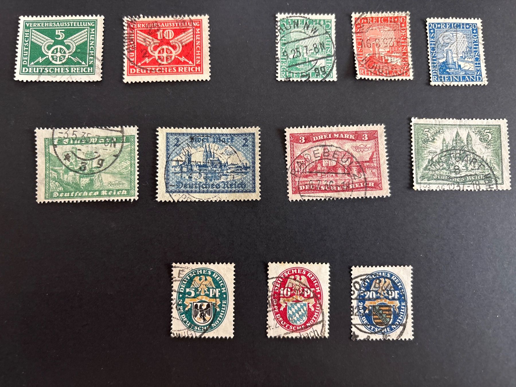 Alle Briefmarken: Lot Marken Deutsches Reich – Gebraucht aus Adliswil von derrick0825