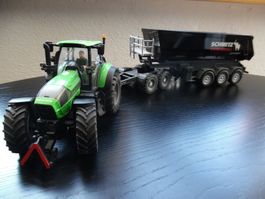 Siku Deutz Fahr 7230 TTV Agrotron mit Schmitz Trailer/Dolly