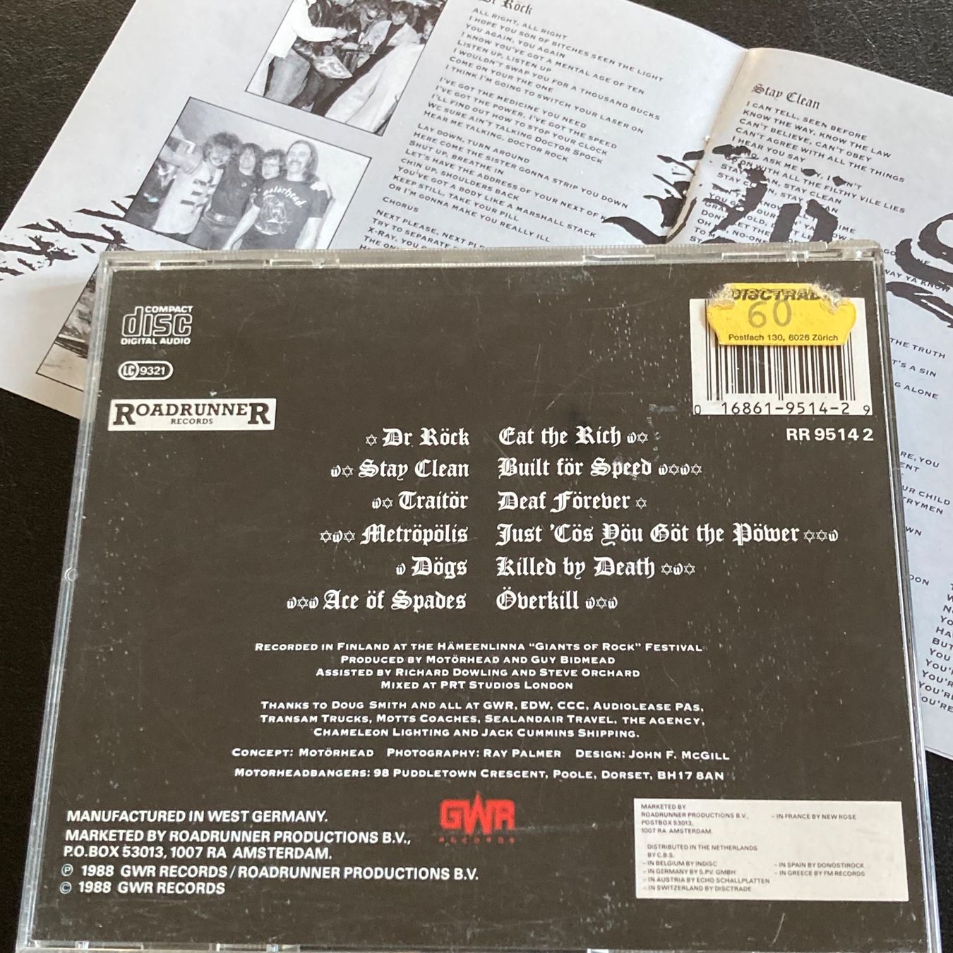 CD: Motörhead - Nö Sleep At All – Usato da Bern venduto da Ntsamina 1