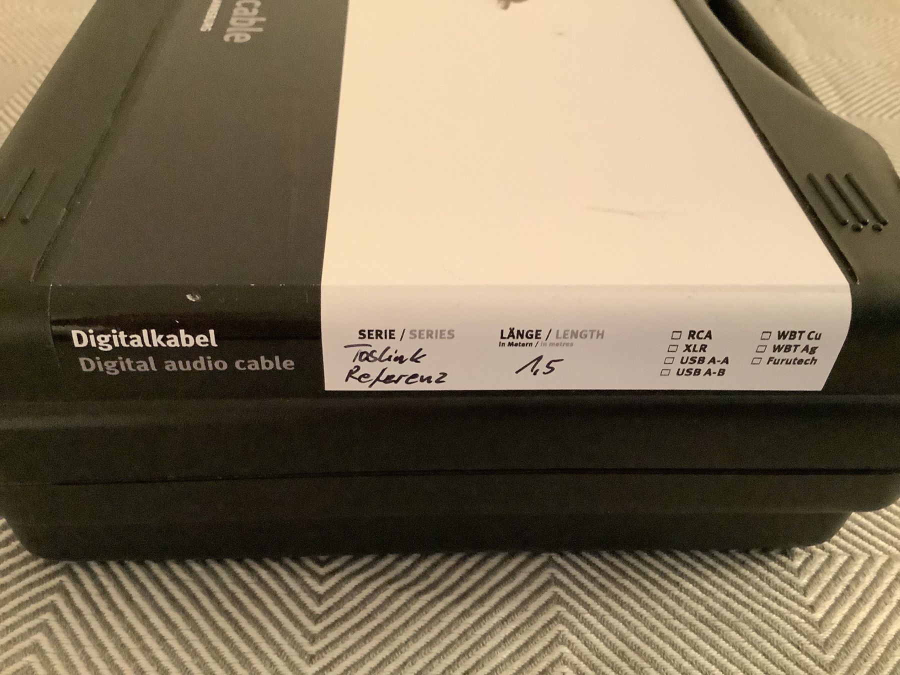 Kabel: Silent WIRE Digitalkabel Referenz Optical, Toslink 1,5 Meter – Gebraucht aus bottighofen von mar_j5gb 1