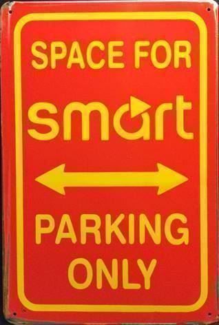 Insegne: Rusty Blechschild-SPACE FOR SMART PARKING ONLY – Nuovo e nell'imballaggio originale da Rupperswil venduto da big-one-sale