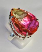 Rot-gelber Edelstein Ring