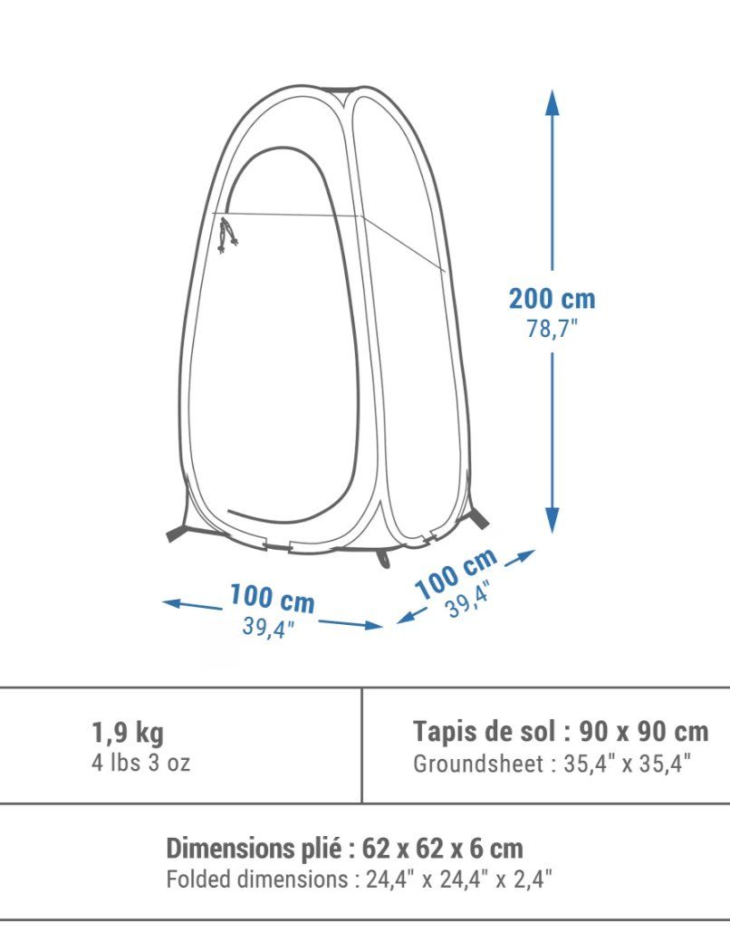 Decathlon Tende : Cabine de douche (camping) - Quechua 2 seconds – Usato da Aubonne venduto da lou_g9cd 1