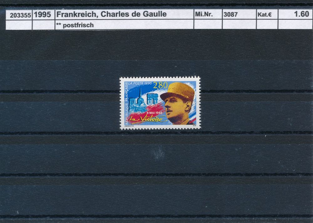 Prophila Briefmarken Frankreich 1990 – Klöppeln & De Gaulle, Postfrisch MNH