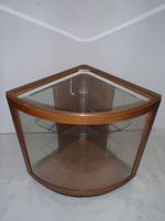 Bauhaus Vintage Eck Laden Vitrine mit Beleuchtung silberrand