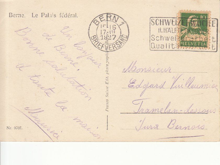 Cartes postales: Bern Bundespalast 1927 – D'occasion à Bürglen TG par StampGraf 1