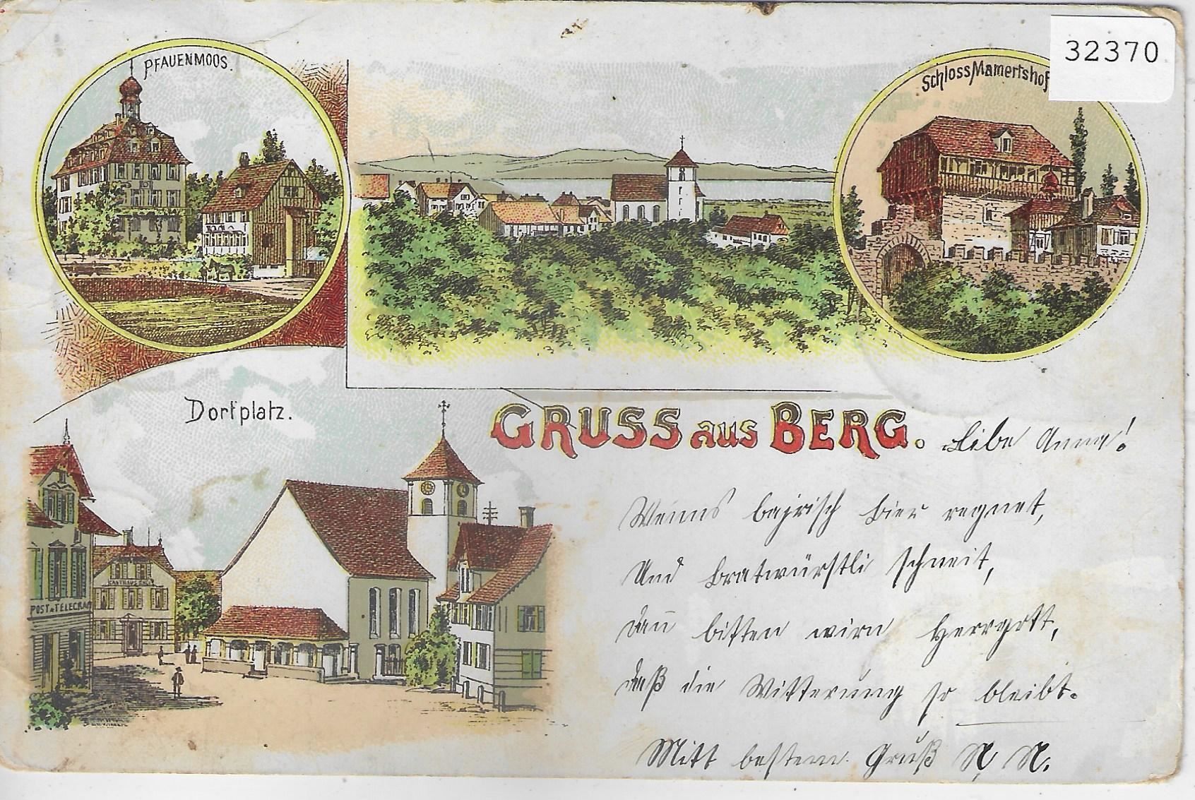 Cartoline postali: Berg St. Gallen - Litho 1901 – Usato da Ettingen venduto da Kartenplanet