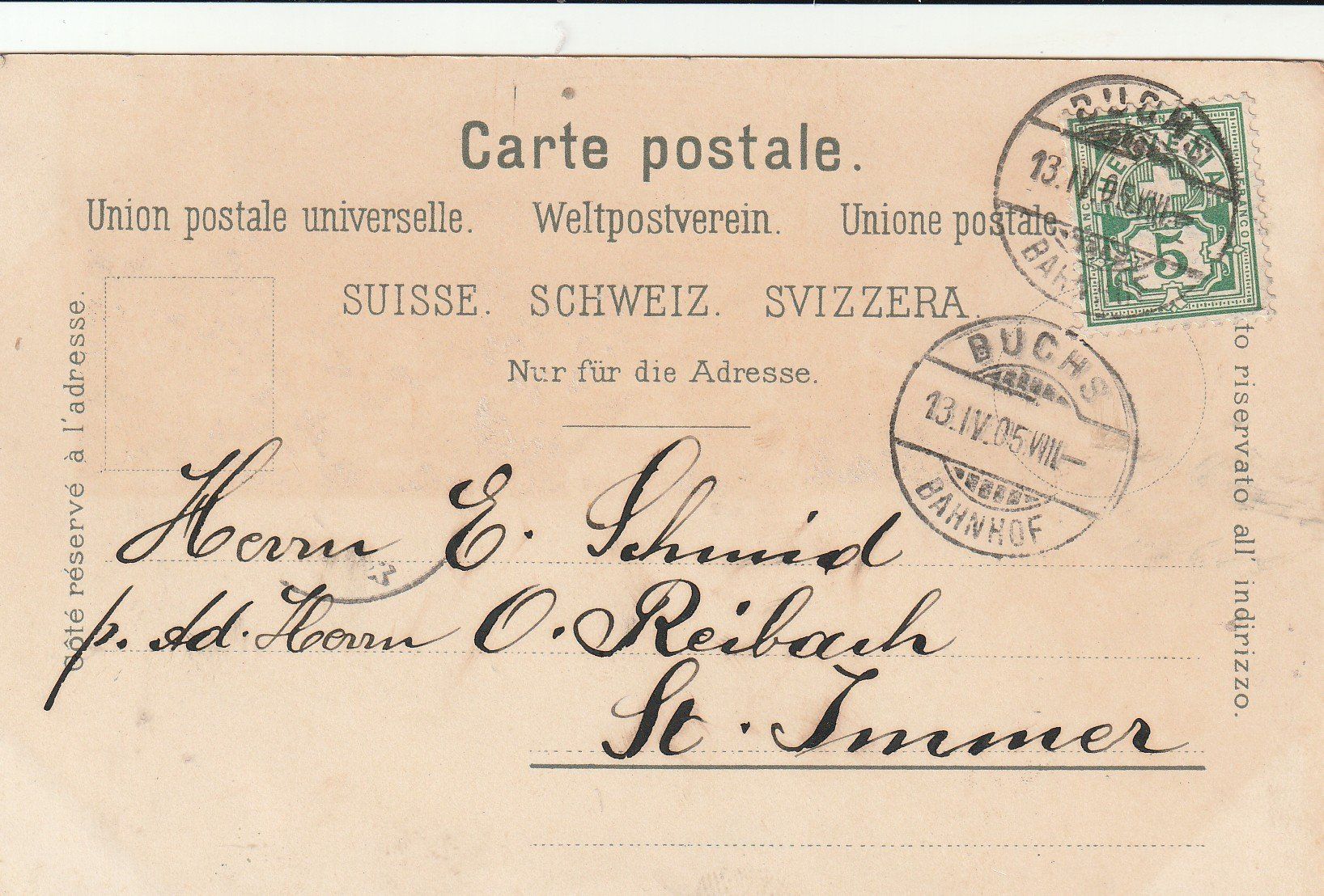 Cartoline postali: AK  Gruss aus Grars  Litho  1905 – Usato da Rupperswil venduto da Ema10 1