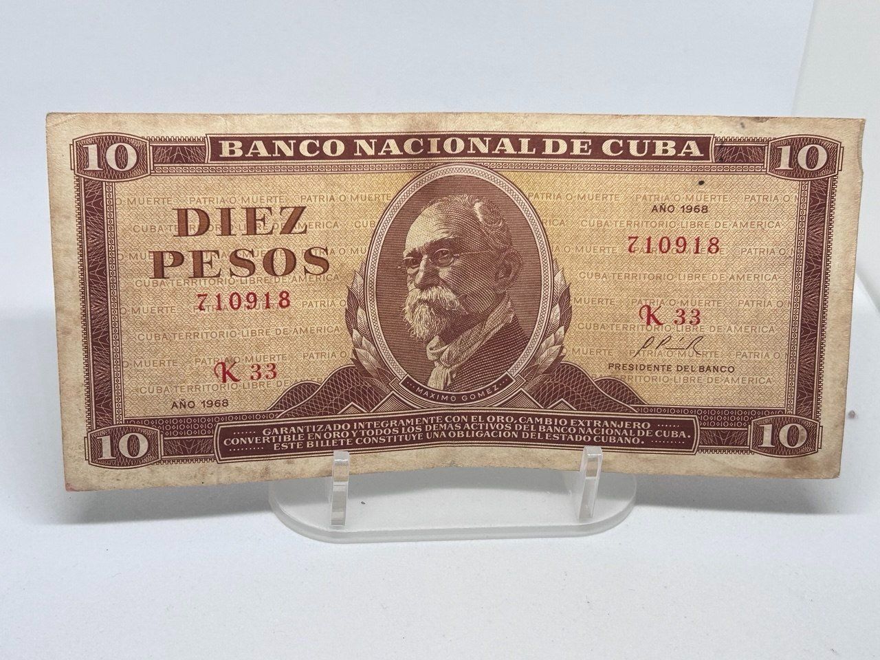 Banconote: 10 Pesos Cubani 1968 – Usato da Giubiasco venduto da LorisVale