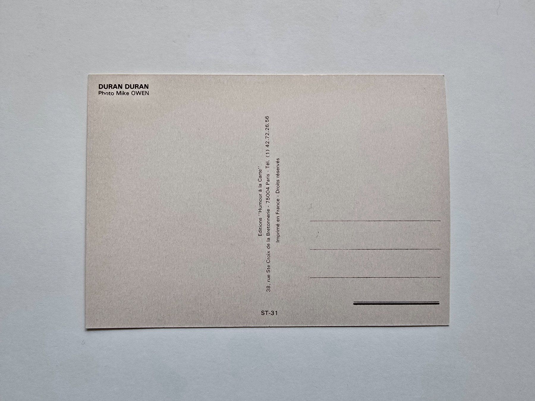 Ansichtskarten: Alte Postkarte Duran Duran – Gebraucht aus Dättlikon von Wundertuete_ 1