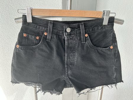 Levi's 501 Black Denim Shorts - Summer Ready, Size W23