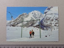 Skilift "Sunnebühl", Poststempel Kandersteg 1973, belebt Ski