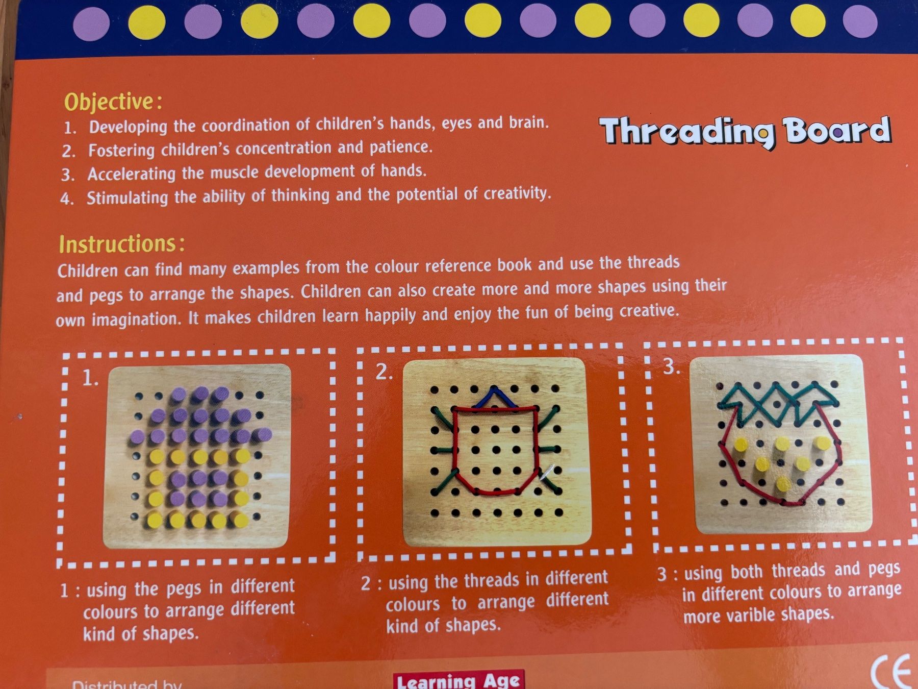 Jouets: Educational toy (Threading board) – D'occasion à Würenlos par sue_wp8k 1