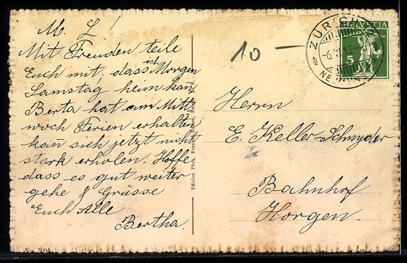 Cartoline postali: AK Zurich, Blick zur Pflegerinnenschule – Usato da Berlin venduto da bartko-reher 1