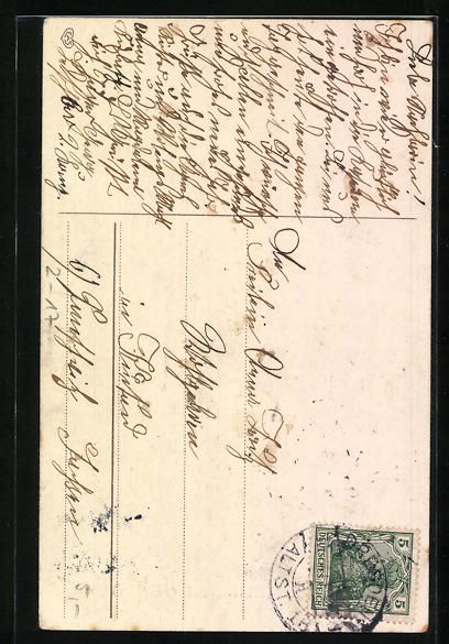 Cartoline postali: Bub in rosa auf dem Bock einer Postkutsc – Usato da Berlin venduto da bartko-reher 1