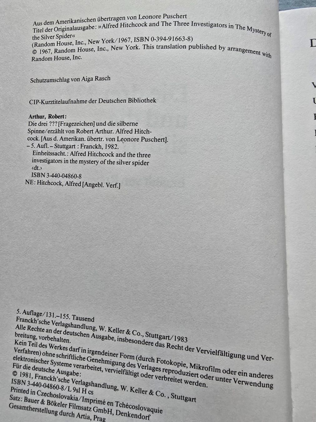 Libri: Die drei Fragezeichen ??? - und die silberne Spinne – Usato da Luzern venduto da silvermoon12 2