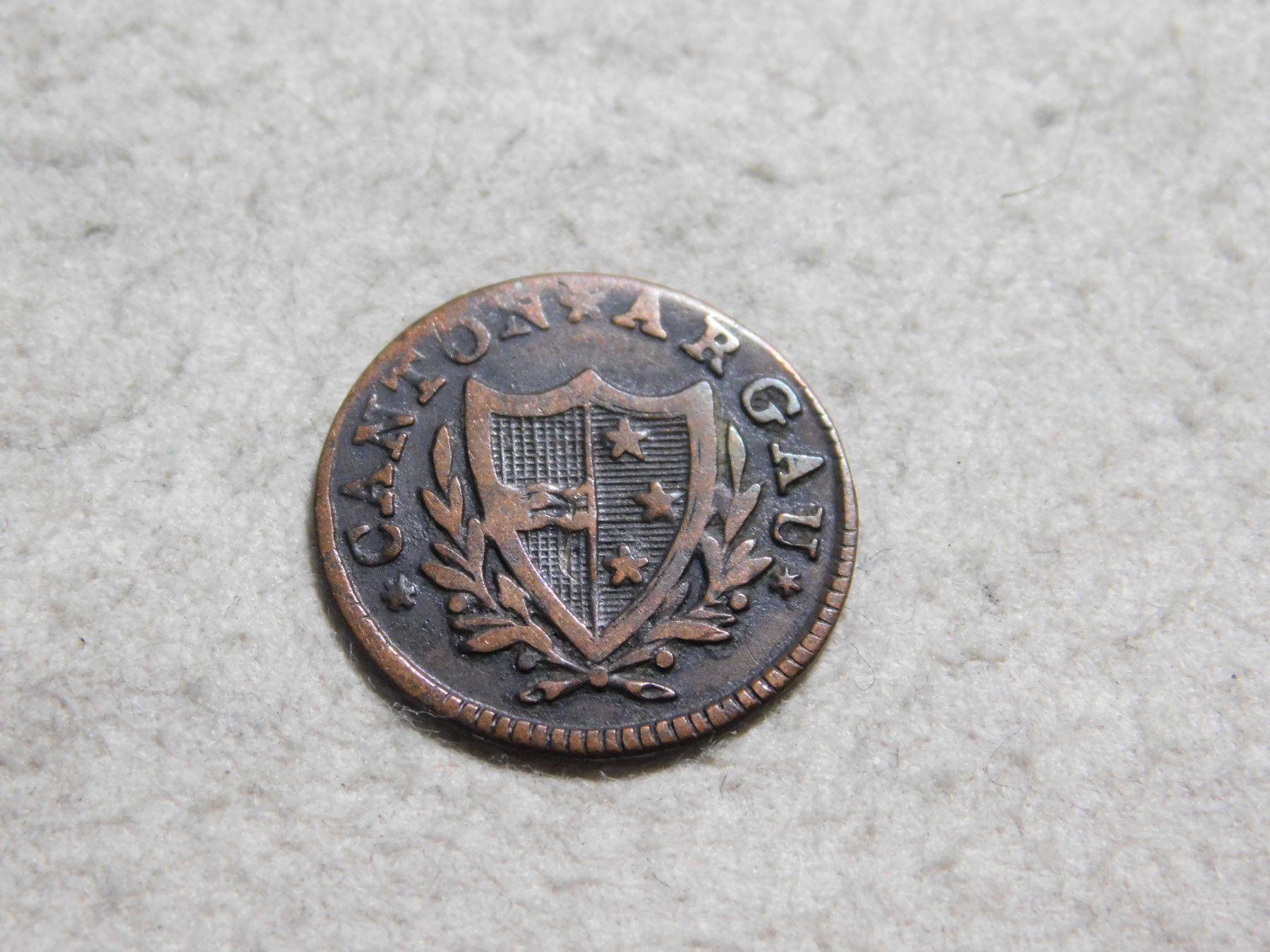 Tutti le monete: 2 Rappen 1814, Kanton Aargau, Billon, ss - vorz – Nuovo (secondo la descrizione) da Solothurn venduto da Mi-cardo 3