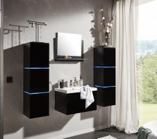 10343 - LED Badmöbelset WANGEN XL 9 tlg. Badezimmermöbel
