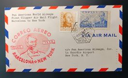 Spanien, 1.Flug von Barcelona (Spanien) nach New York (USA)