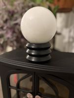 : Lampe de table Vintage Space Age Opaline & Bois