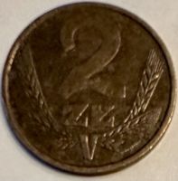 Münze Polen 2 Zloty 1987 Volksrepublik Messing Umlauf
