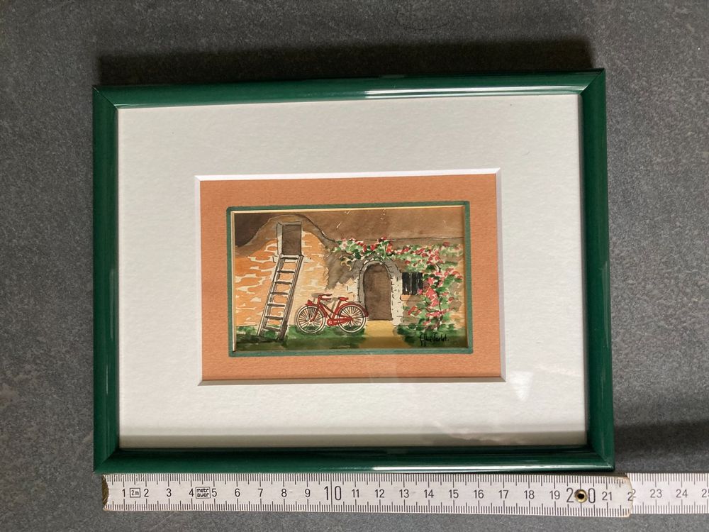 kleines Gemälde Aquarell signiert Sophie Varlet Kaufen auf Ricardo