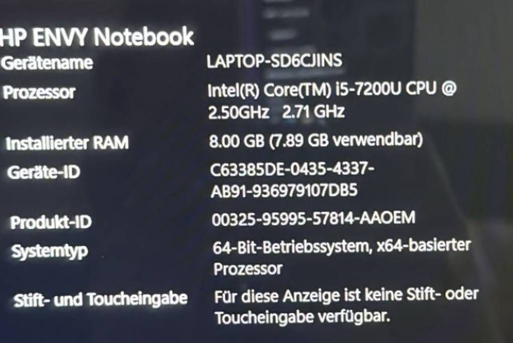Notebooks: Laptop HP ENVY Notebock – Gebraucht aus Nürensdorf von j.zentner 2
