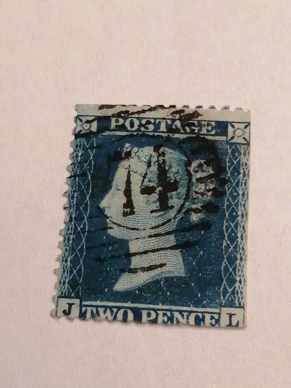 Alle Briefmarken: Two Pence Blue 1855  – Gebraucht aus Happerswil von tschergi