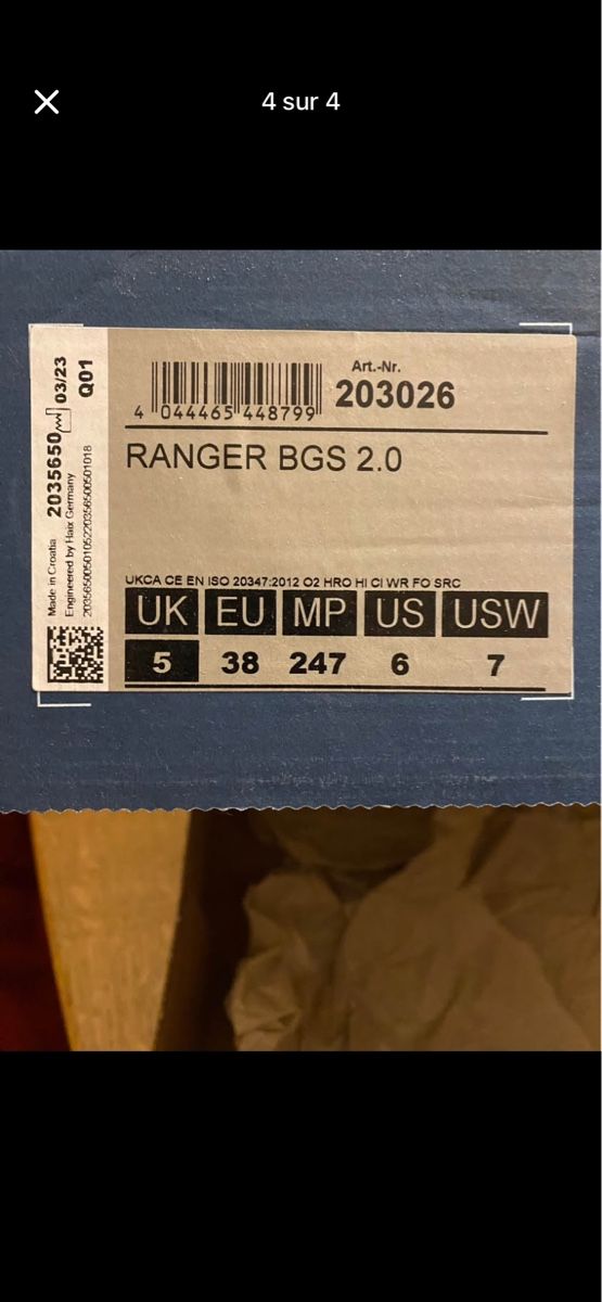 Haix Scarpe da uomo: Chaussures Haix taille 38 – Nuovo e nell'imballaggio originale da Cortaillod venduto da NAG_25 3