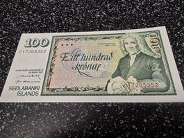 Banknote Island 100 Kronur Arni Magnusson 1961 Sammlerobjekt