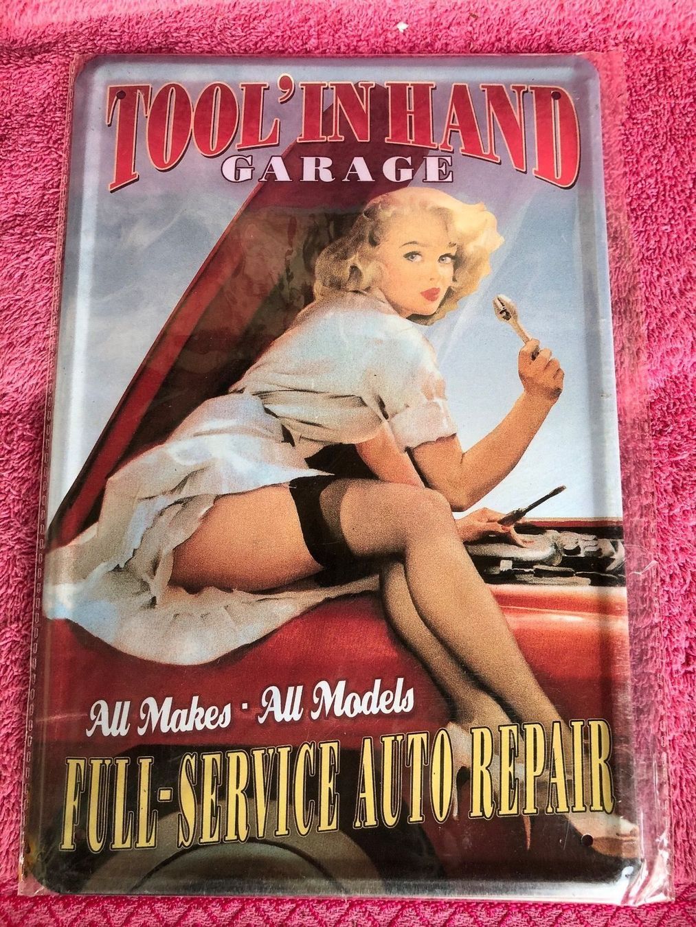 Insegne: Tool in hand garage pin up service – Nuovo (secondo la descrizione) da Reinach AG venduto da rares75