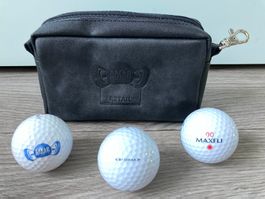 MAXFLI / Golfball / 3 Bälle / mit Tasche zum Anhängen / Neu