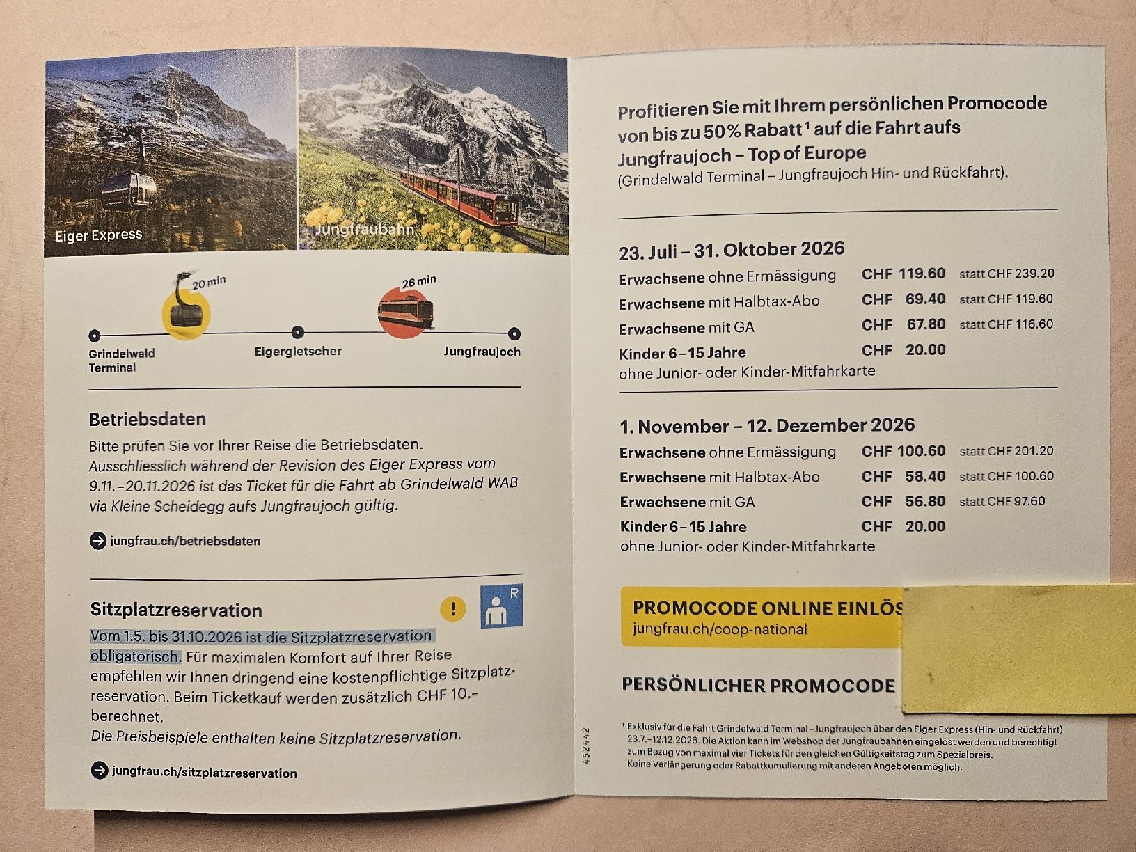 Gutscheine: Jungfraujoch Gutschein – Neu und originalverpackt aus Worb von jun_fj8w 1