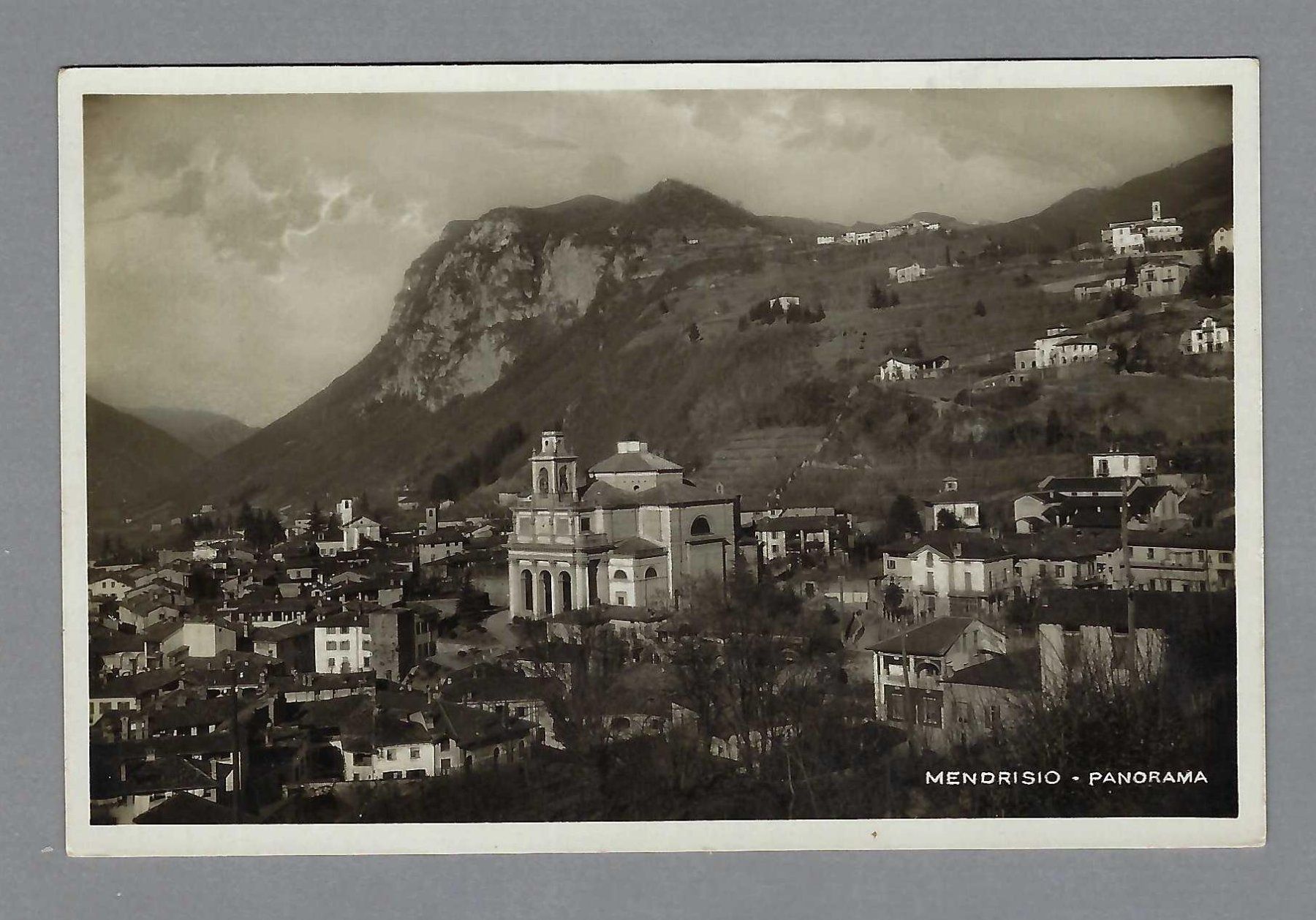 Cartoline postali: 1932, MENDRISIO, PANORAMA – Usato da Pura venduto da ulisse1957