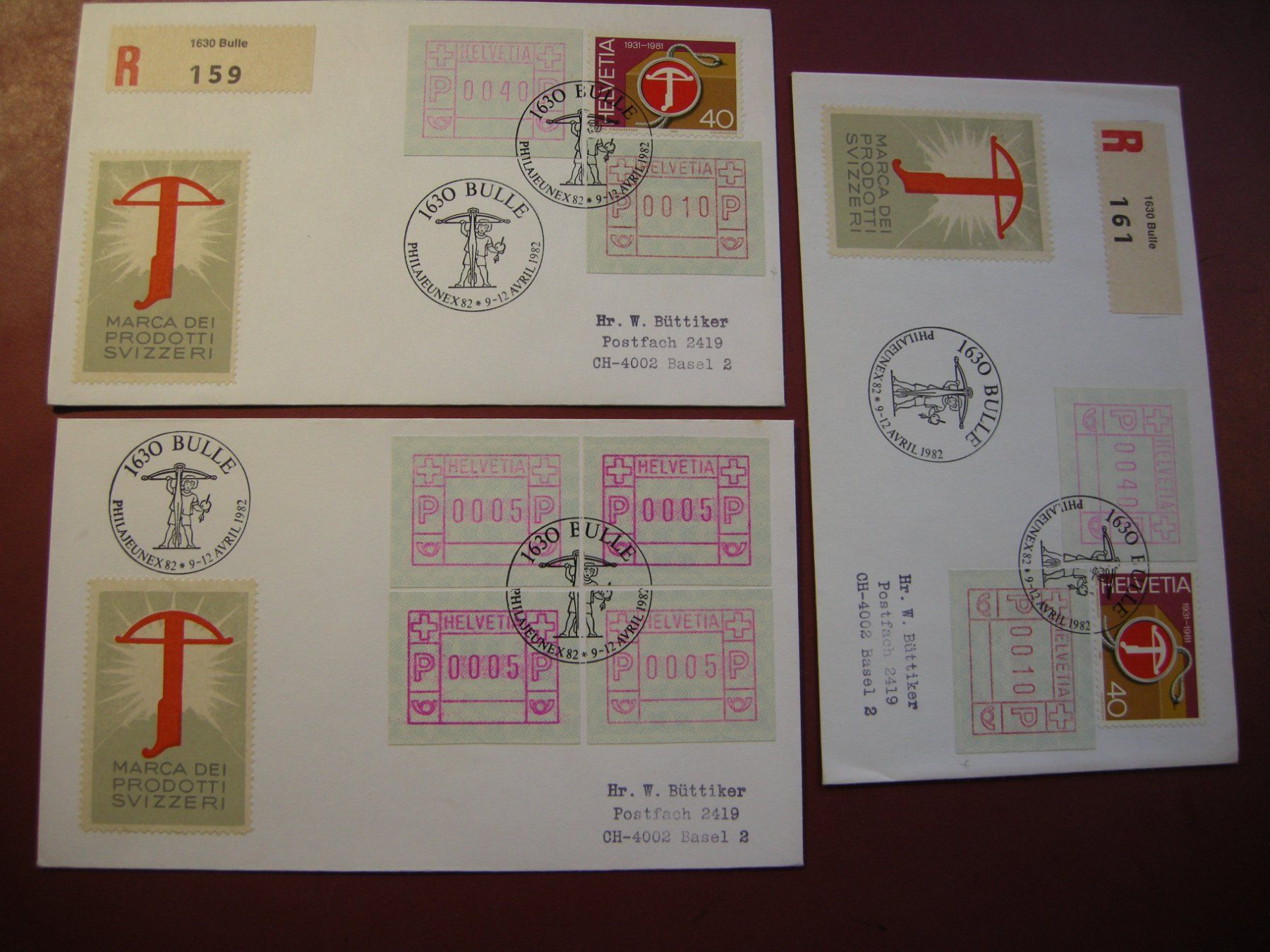 Alle Briefmarken: AUTOMATENMARKEN, 5 BRIEFE – Gebraucht aus Eschenbach SG von eDaisy 1