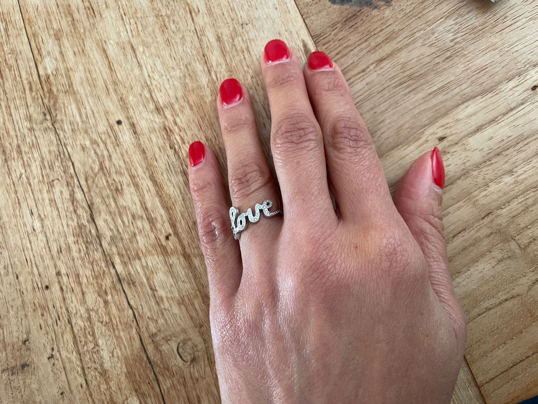 Ringe: Ring Weissgold mit Diamanten LOVE – Gebraucht aus Zürich von hafnersh