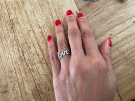 Ring Weissgold mit Diamanten LOVE
