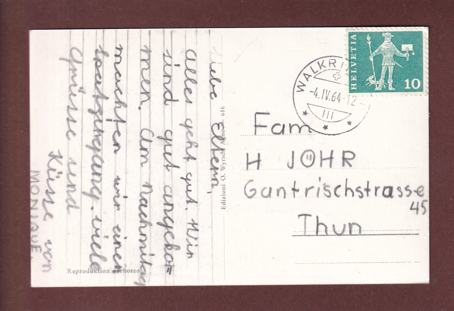 Cartes postales: THUN - Kinderheim Bühl bei Walkringen – D'occasion à Pully par nicecards 1