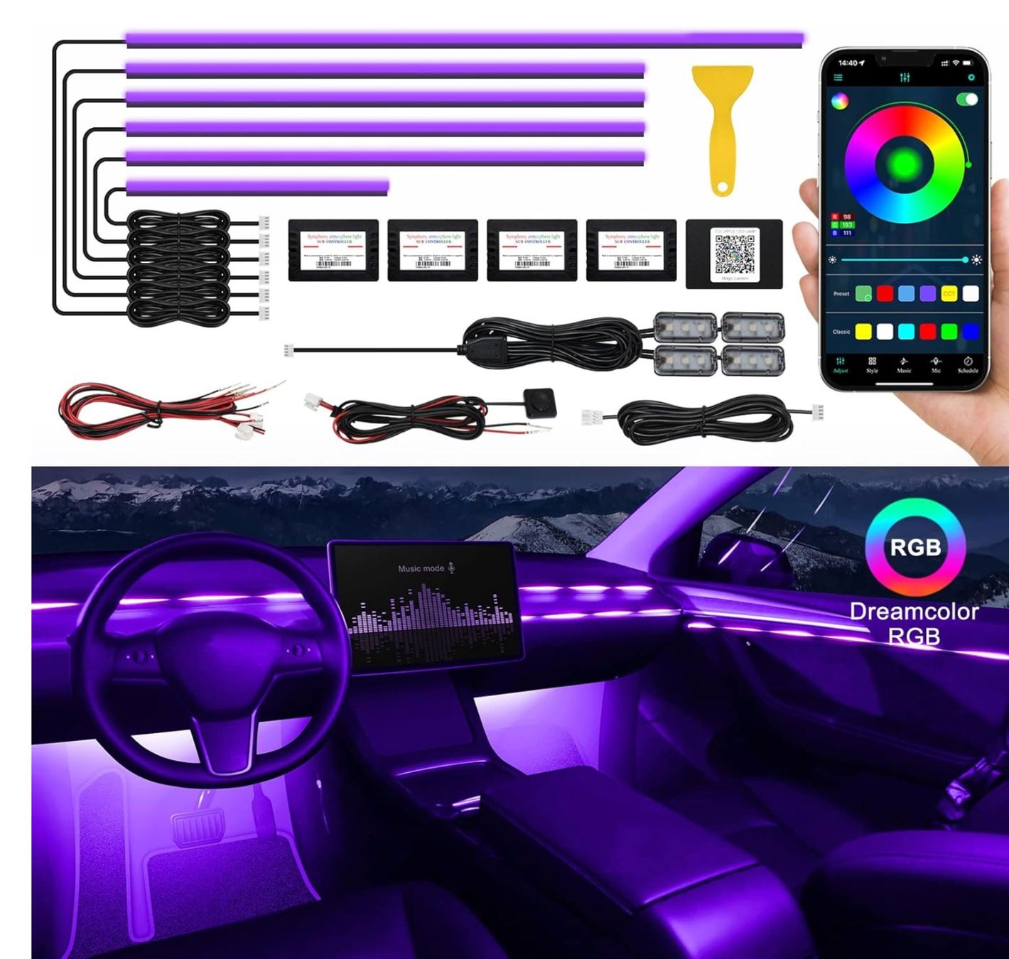Tutti pezzi di ricambio auto: Interior LED Strip Light – Nuovo e nell'imballaggio originale da Mellingen venduto da Samiross
